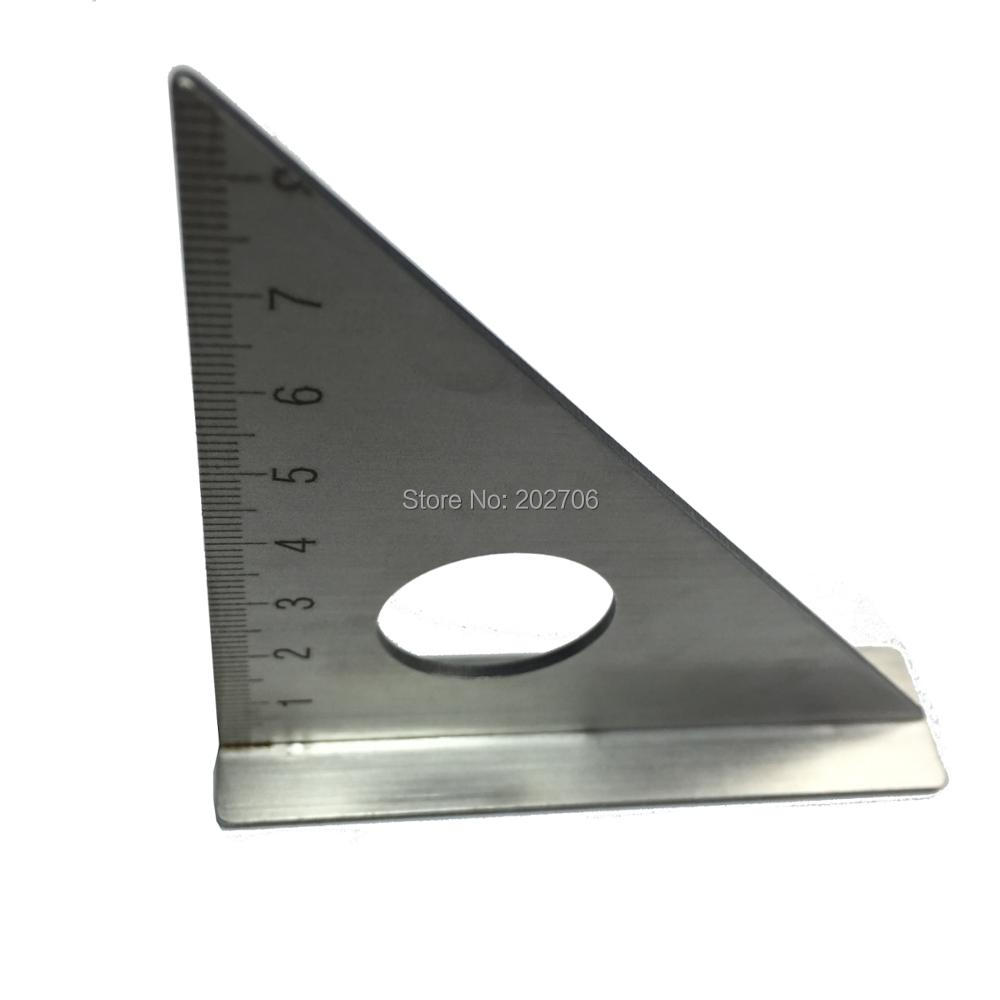 Stainless Steel Woodworking Ruler Square Layout Miter Triangle Rafter 45 Degree 90 Degree Metric Gauge Measuring Gauging Tools