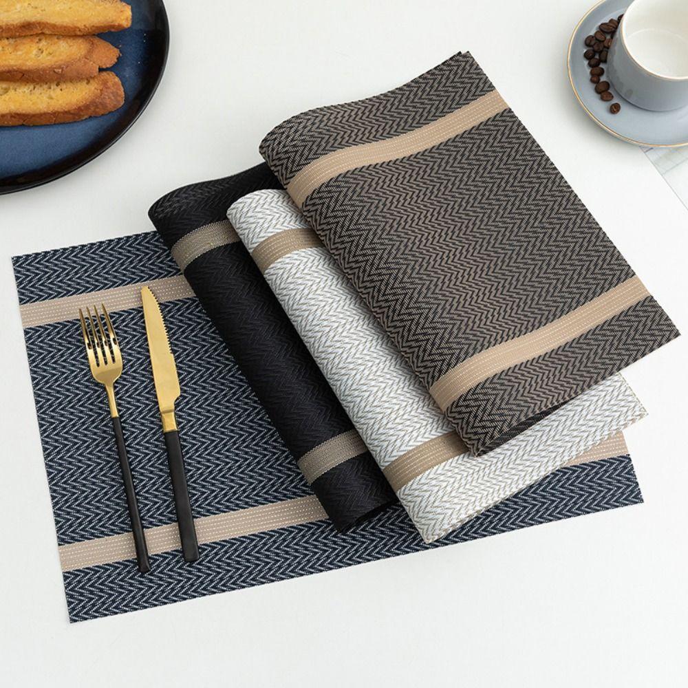 PVC Placemat Waterproof Table Mat High Quality Rectangle Tableware Mat