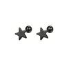 EVISPOL Hypoallergenic Stainless Steel Star Stud Earrings for Women Screw Back Cartilage Tragus Helix Earrings Piercing Jewelry