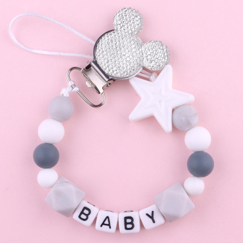 

Baby Pacifier Clips Holder Chains Silicone Pacifier Chain Clips Baby Teething Chain Gift