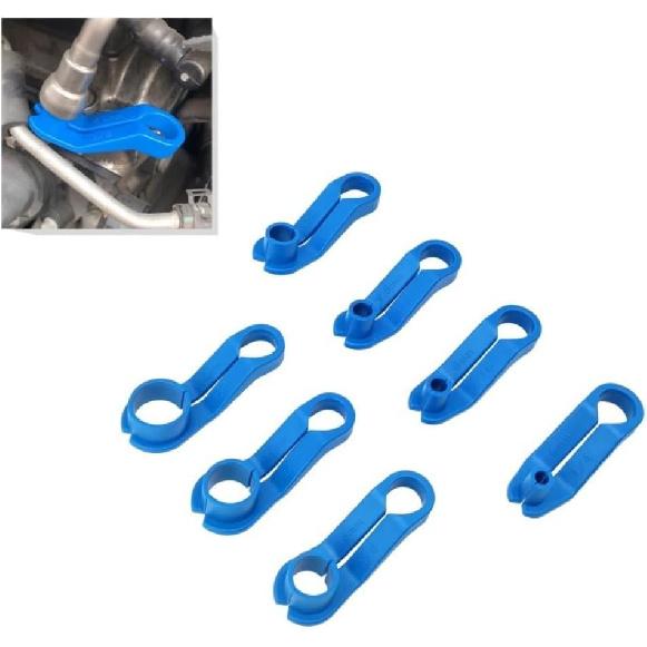 7 PCS Fuel Line Disconnect Tool Kit, 1/4" to 7/8" Quick Release Fuel Line Removal Tool, Compatible with Ford GM Chrysler Mazda