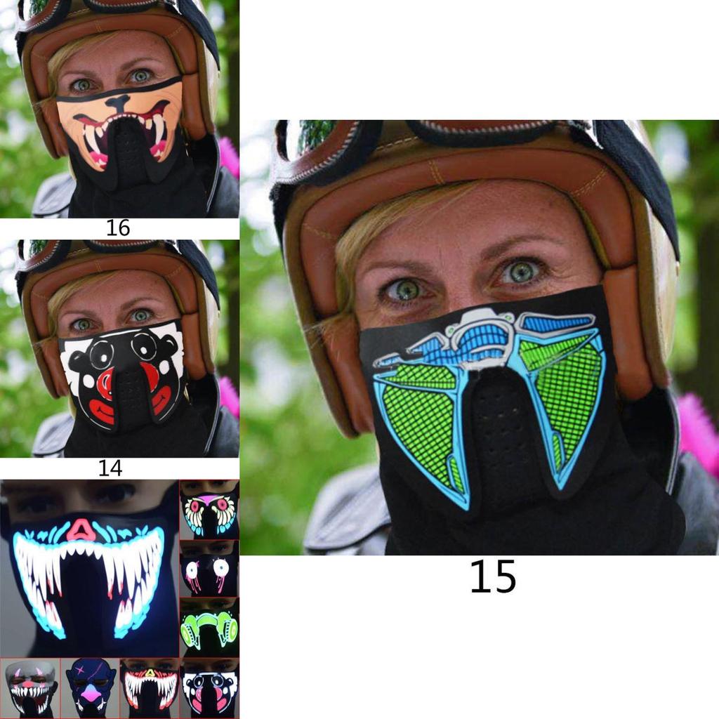 El Led Draad Halloween Pasen Rave Masker Lichtgevend Kostuum Masker Paas Decoraties