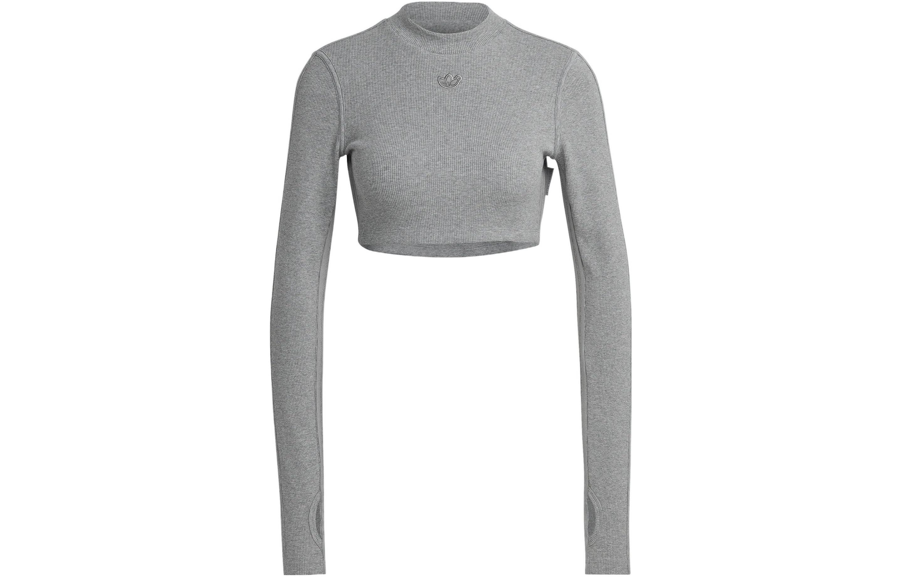 Adidas Originals x Blue Version Longsleeve Crop Top Women s Gray HK7233 XS