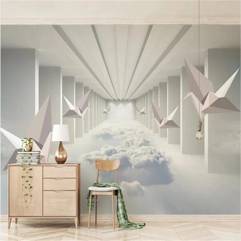 Tapeta 3D jednobarevná fototapeta jednoduchá abstraktní vesmírný mrak stereo pozadí tapeta