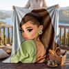 Warme Flanelldecke, Ariana Grande Leichte Gemütliche Decke für Bett Sofa Und Täglichen Gebrauch