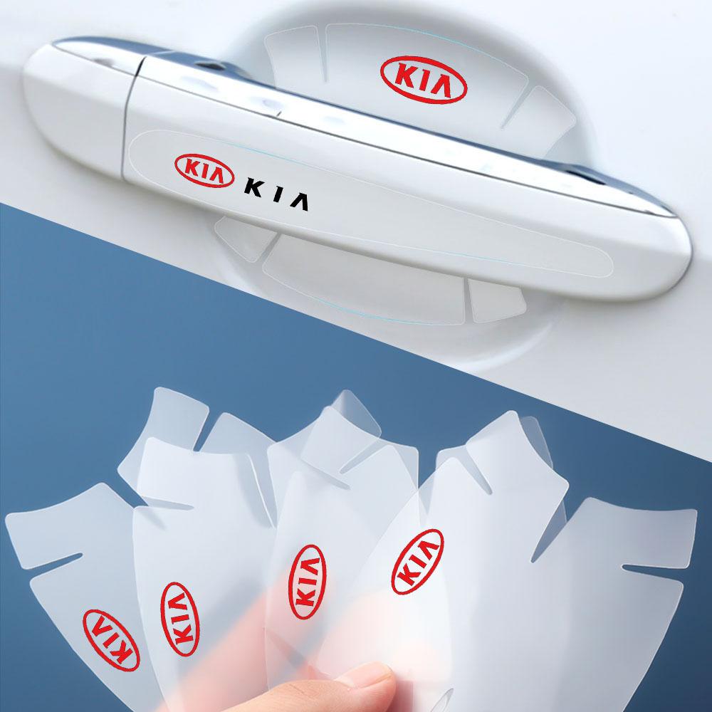 TCIV9 4/8Pcs Transparent Car Door Handle Protective Film Auto Stickers For KIA Sportage Ceed Sorento Cerato Optima Picanto Rio Soul K5