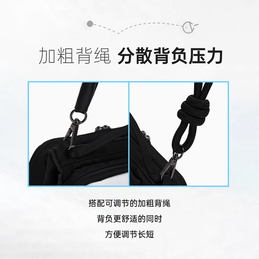 Li Ning Table Tennis Collection Oxford Crossbody Bags Regular Unisex Black & White ABDW199-1