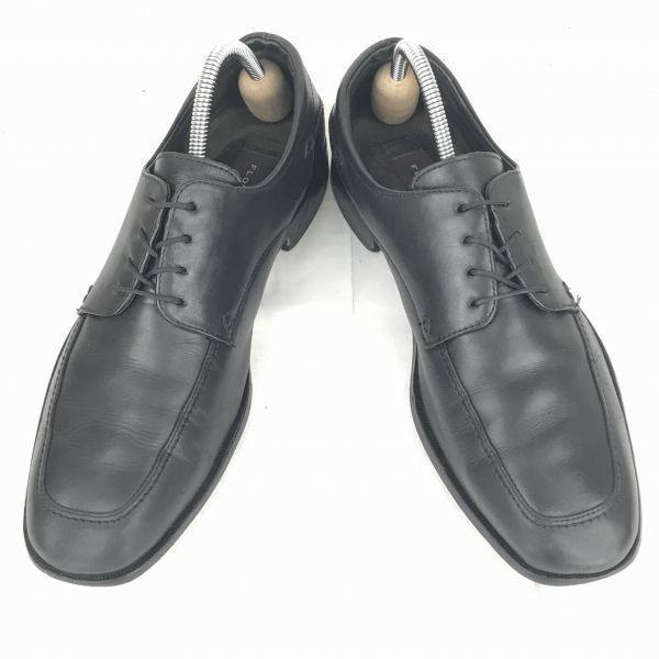 80s-90s Vintage USA Florsheim Leather U-Tip Men 27 Black Goodyear(USED)
