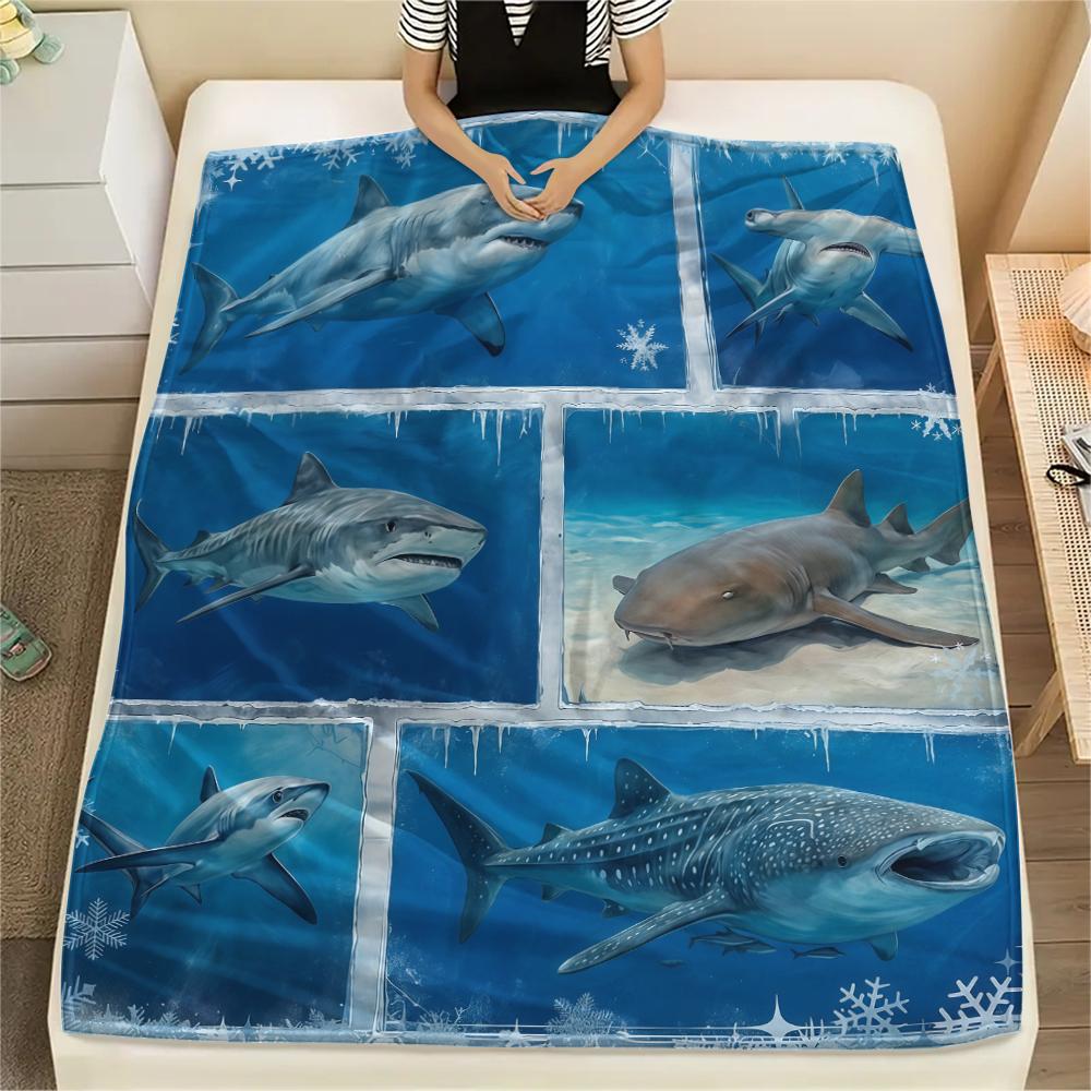 Animal Pattern Frame Print Flannel Blanket High quality Comfortable for All Seasons Home Decor Warmth and Comfort Perfect for Christmas Gifts