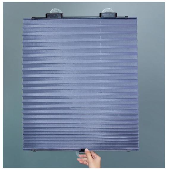 28''x65''Pleated Shade Window Blind Sun UV Half Blackout Blind Roller Car window