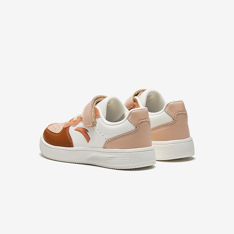 Anta Kids Lifestyle Series Synthetic Leather Trendy Versatile Fashion Lightweight Shock Absorption Low-Top Kids Skate Shoes A22449988-4