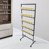 5-Tier Rotating Champagne Tower Display Stand, Sturdy Steel Frame & Smooth Swivel Casters, Easy Assembly Space-Saving Bar Decor