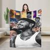 Stylish Rauw Alejandro Singer Rapper Flannel Blanket Soft Durable Throw Blanket for Living Room Decorative Bedspread Bed Cover