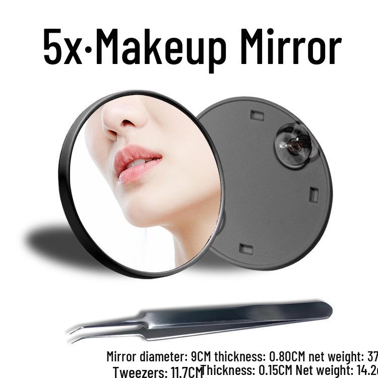 Portable 5x/10x HD Beauty Makeup Mirror with Suction Cup