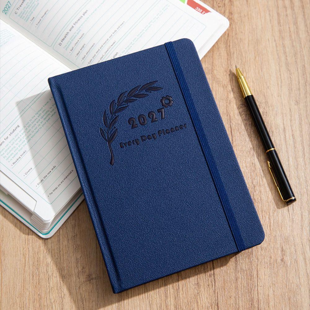 English A5 Agenda Planning Notebook Wear-resistant Office Work Planner Diary Writing Pads Student