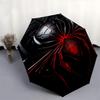 Spider-Man, Black Suit Themed Automatic Opening and Closing Umbrella, Brightly Colored 8-rib Portable Umbrella, Suitable for Men and Women,