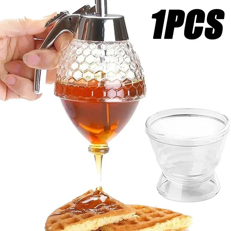 

200ml Diamond Shaped plastic Honey Dispenser Capacity Multifunctional Oil Bottle Vinegar and Sauce Dispensers Kitchen Tool 200ML