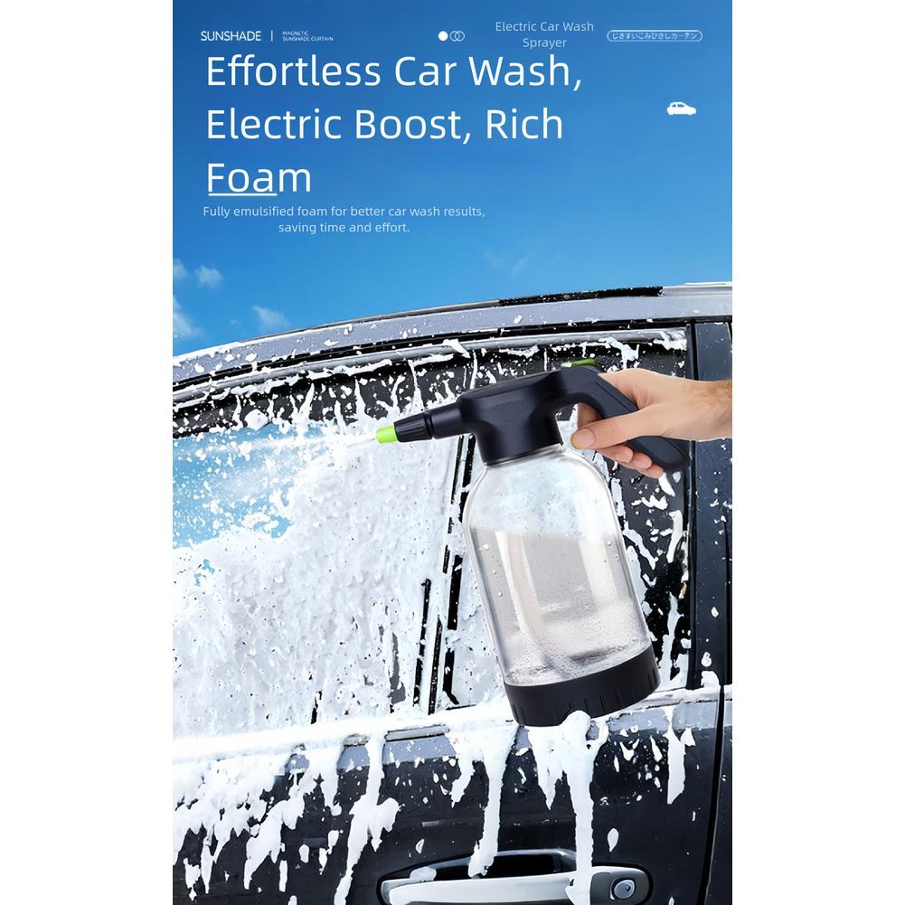 For Car Washing Foam Spray Bottle Electric Foamer Car Washing Garden Watering Black Versatile Electric Watering Can