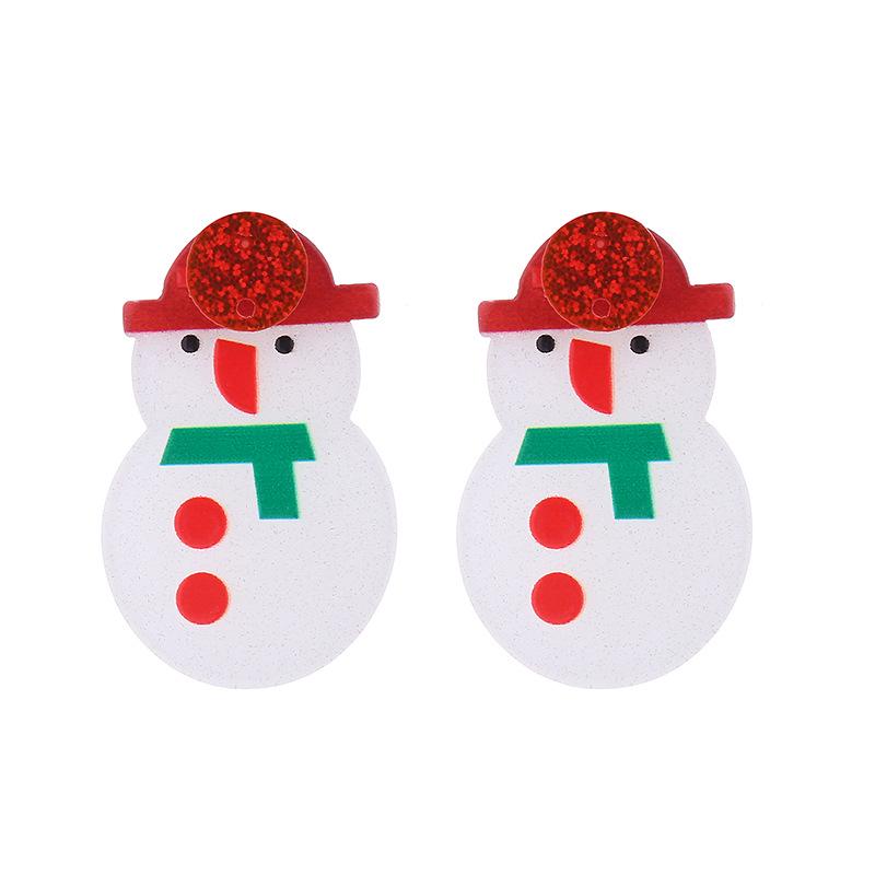 Cross-Border Christmas Reindeer & Tree Acrylic Earrings