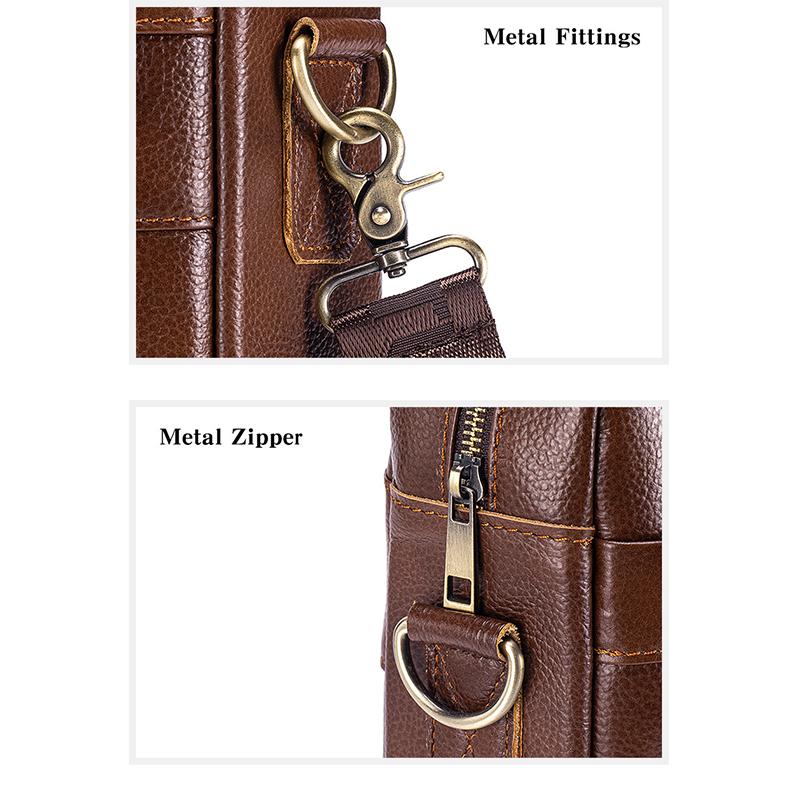 Echte Leder Herren Aktentasche Tragbare Büro Handtasche für Laptoptasche Hohe Qualität Business Messenger Umhängetaschen Reisen