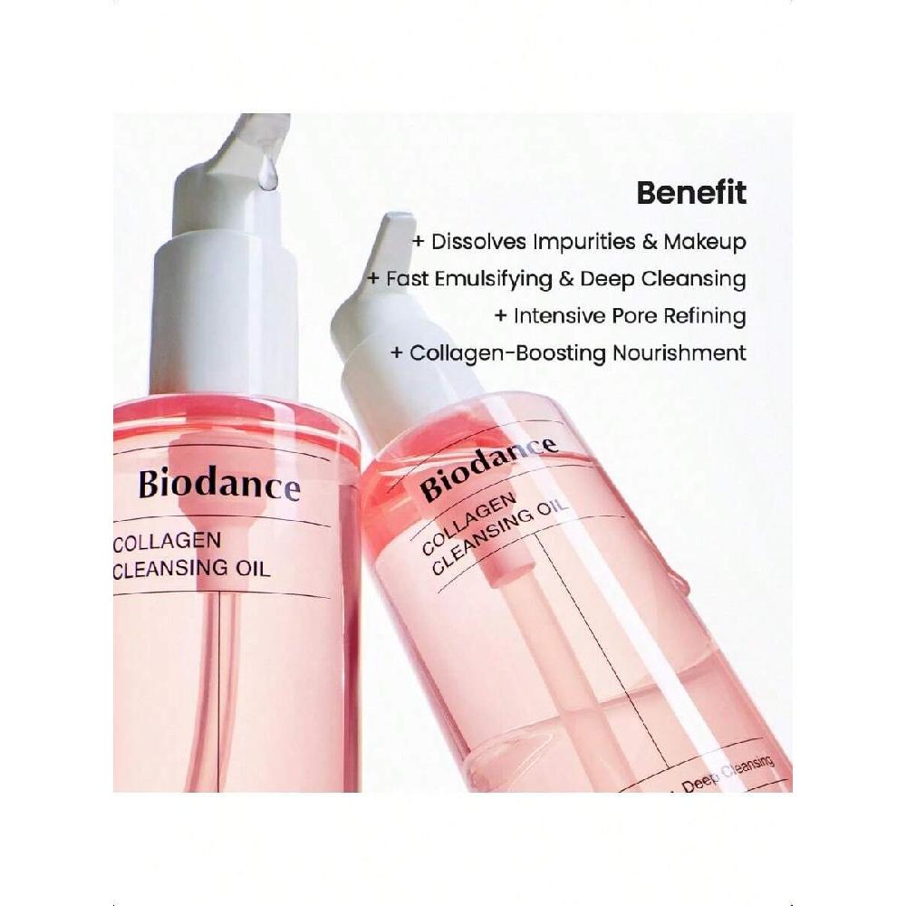 Biodance Collagen Cleansing Oil 200ml Gentle Makeup Remover Without Clogging Pores, Removes Bleackhed And Whitehead For Sensitive Skin, Oily Skin