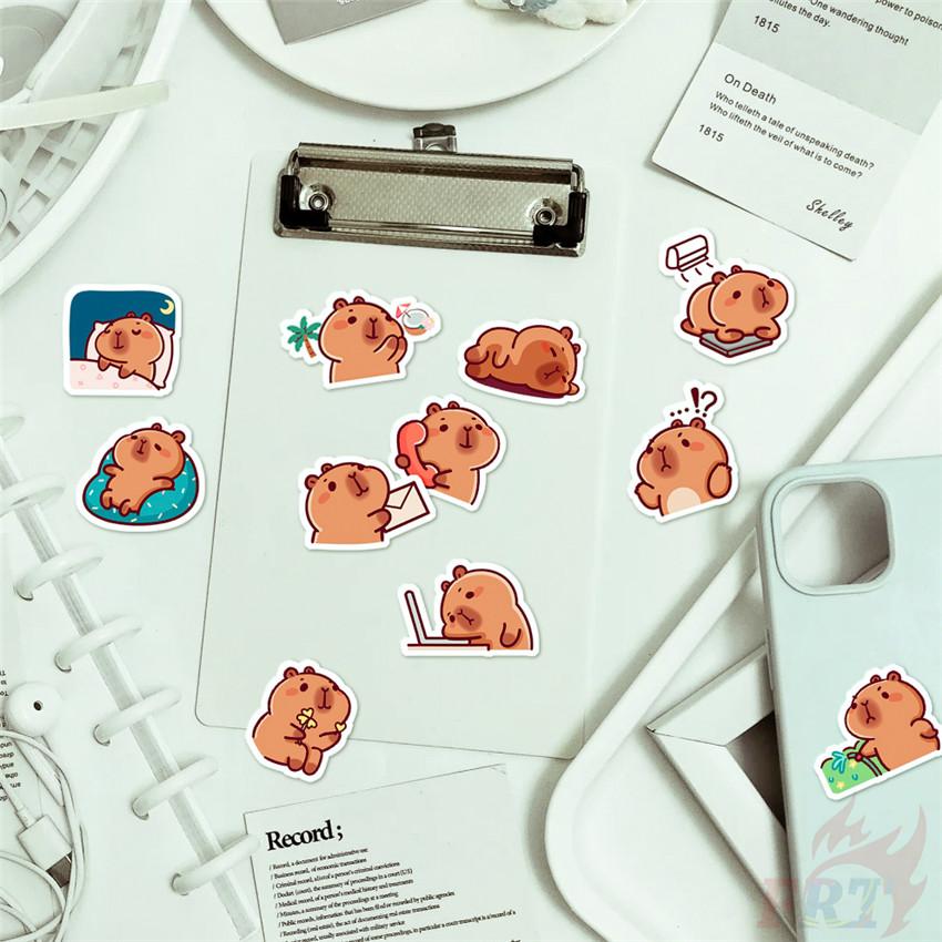 110Pcs/Set Capybara Q-2 Mini Diary Manual Stickers DIY Scrapbooks Album Decor Decals Stickers