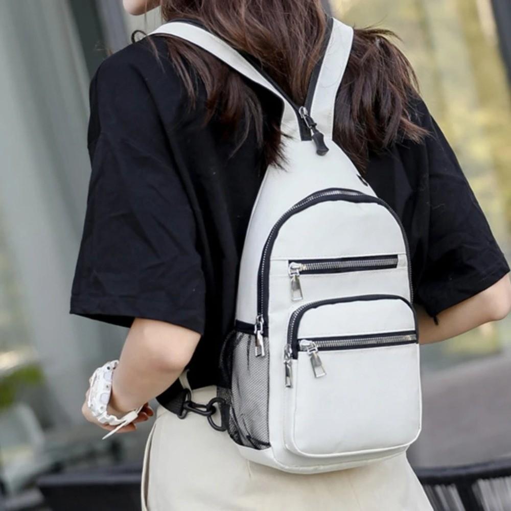 Multipurpose Small Size Sling Backpack Multiple Pockets Waterproof Messenger Bag Lightweight Crossbody Bag Unisex