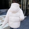 Women Thick Outerwear Solid Hooded Coats  Winter Jackets Short Female Cotton Padded Bread Jacket Coat Stand Collar Overcoat