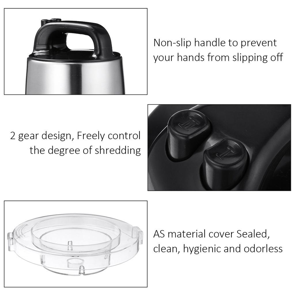 1800W 6L Chopper 2Speed 4Blades Auto Food Mixer blender Kitchen Cooking Stainless Steel Electric Mincer Meat Grinders