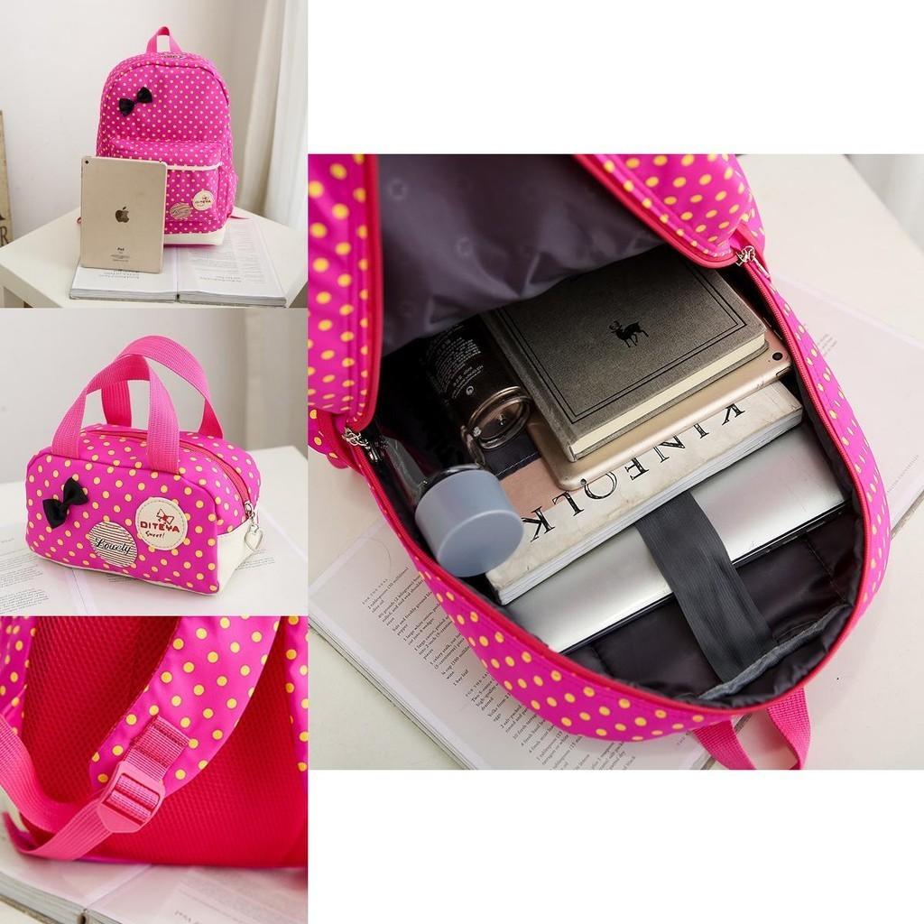 Simple And Artistic 3pcs/set Backpack For Middle School Including Lunch Box And Shoulder Bag