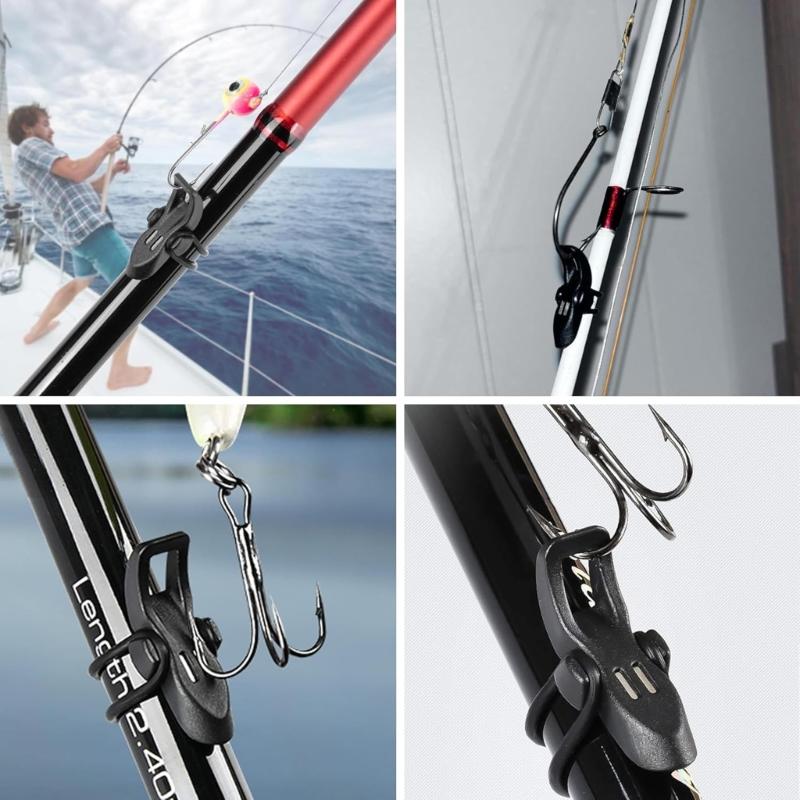 5pack Magnetic Lures Holder Set Includes Double Sized O Rings for Universals Fishing Rod Compatibility
