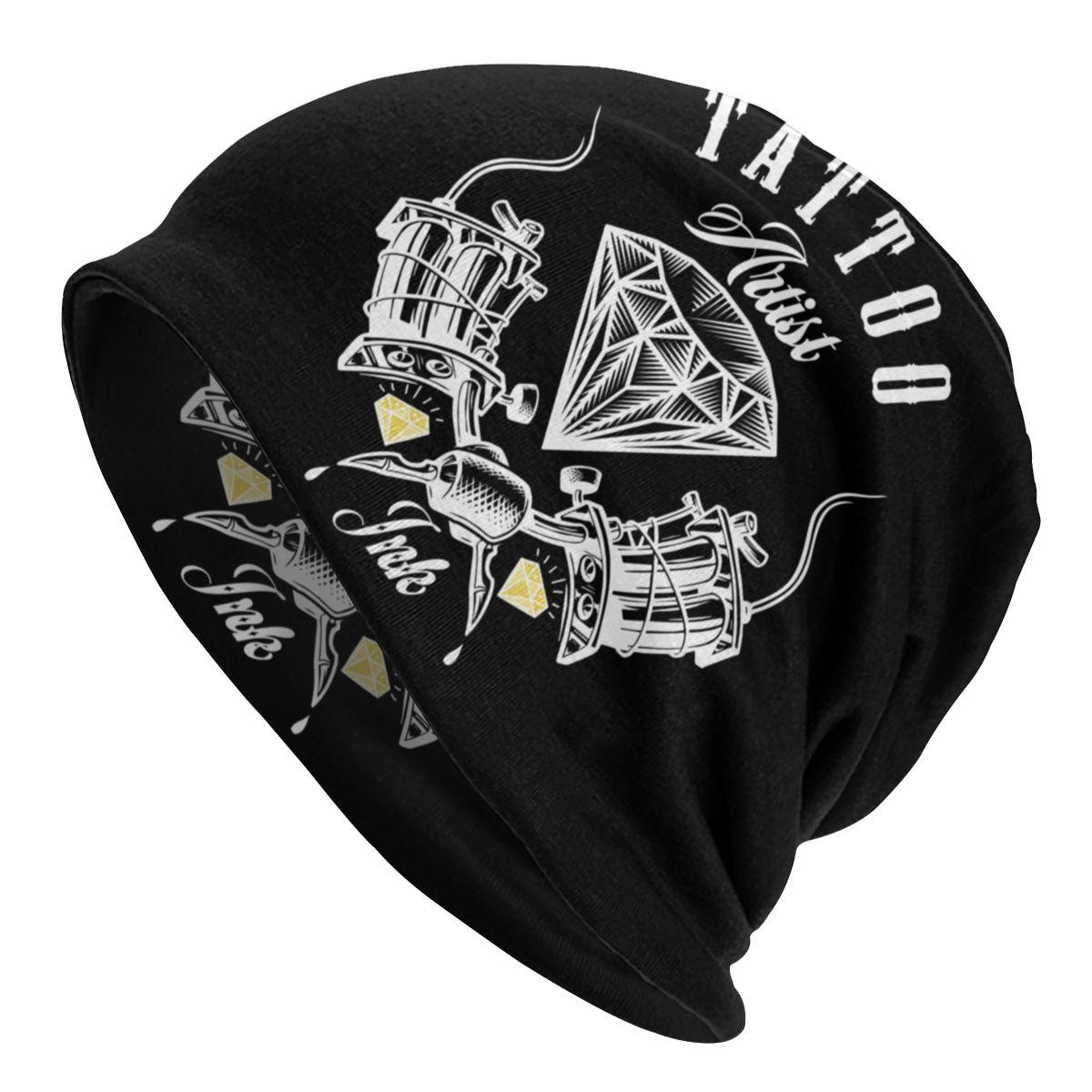 

Уличная одежда художника-татуировщика, шапочки Skullies, женские зимние теплые шапки унисекс с напуском, вязаная шапка для лыж Skullies Beanie Hat