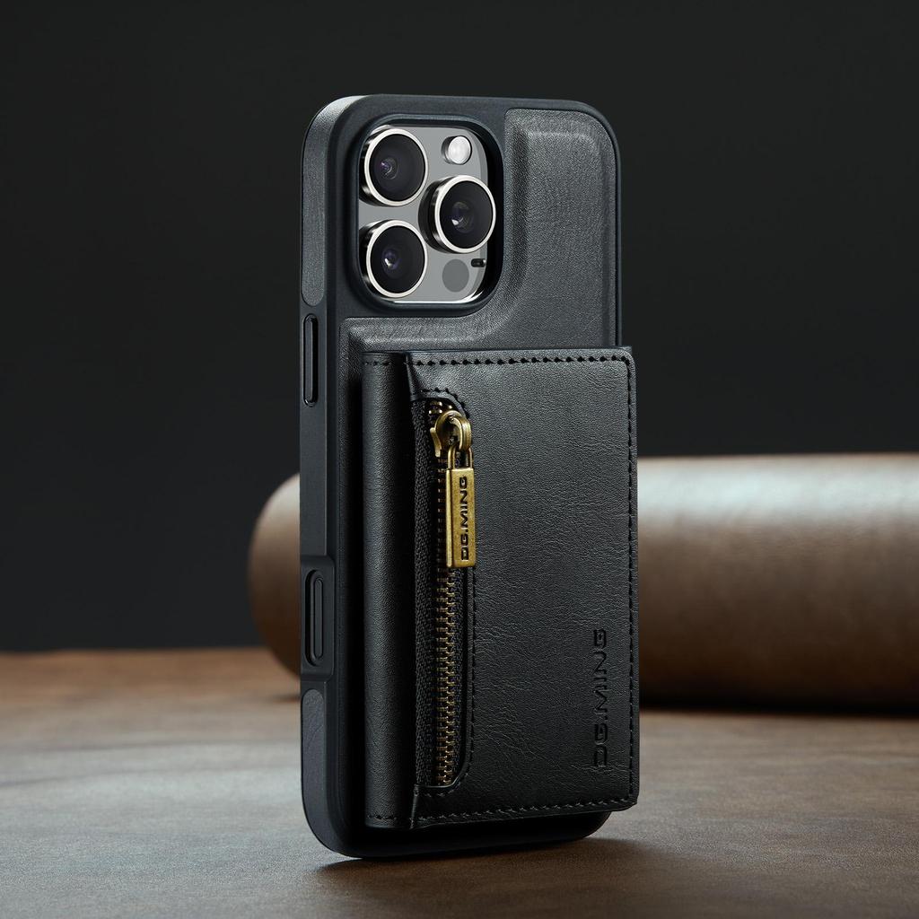 Odpinany na zamek magnetyczny skórzany portfel etui z podstawką na telefon dla iPhone 17 Air 16 15 Plus 13 12 Pro Max Samsung S25 S24 S23 Ultra Google Pokrowiec z przegródką na karty