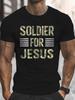 Top Pick Mens Christian Faith Camo Soldier Graphic TShirt