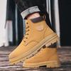 Winter High Top Herrenstiefel Britischer Stil Mode Herren Freizeitschuhe Atmungsaktiv Komfortabel Herren Knöchelhohe Stiefel Rutschfest Herren Arbeitsstiefel