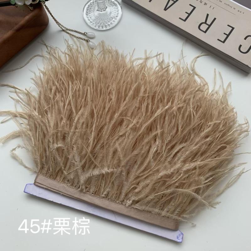 Ostrich Hair Cloth Edge 10-15Cm Clothing Accessories Diy Skirt Decoration Dress Neckline Cuffs Feathers