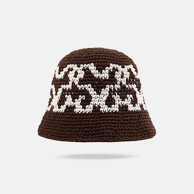 

Versatile Style Hat Simplicity Menwomens Warm Knitted Hatscaps Fishermans кавовий