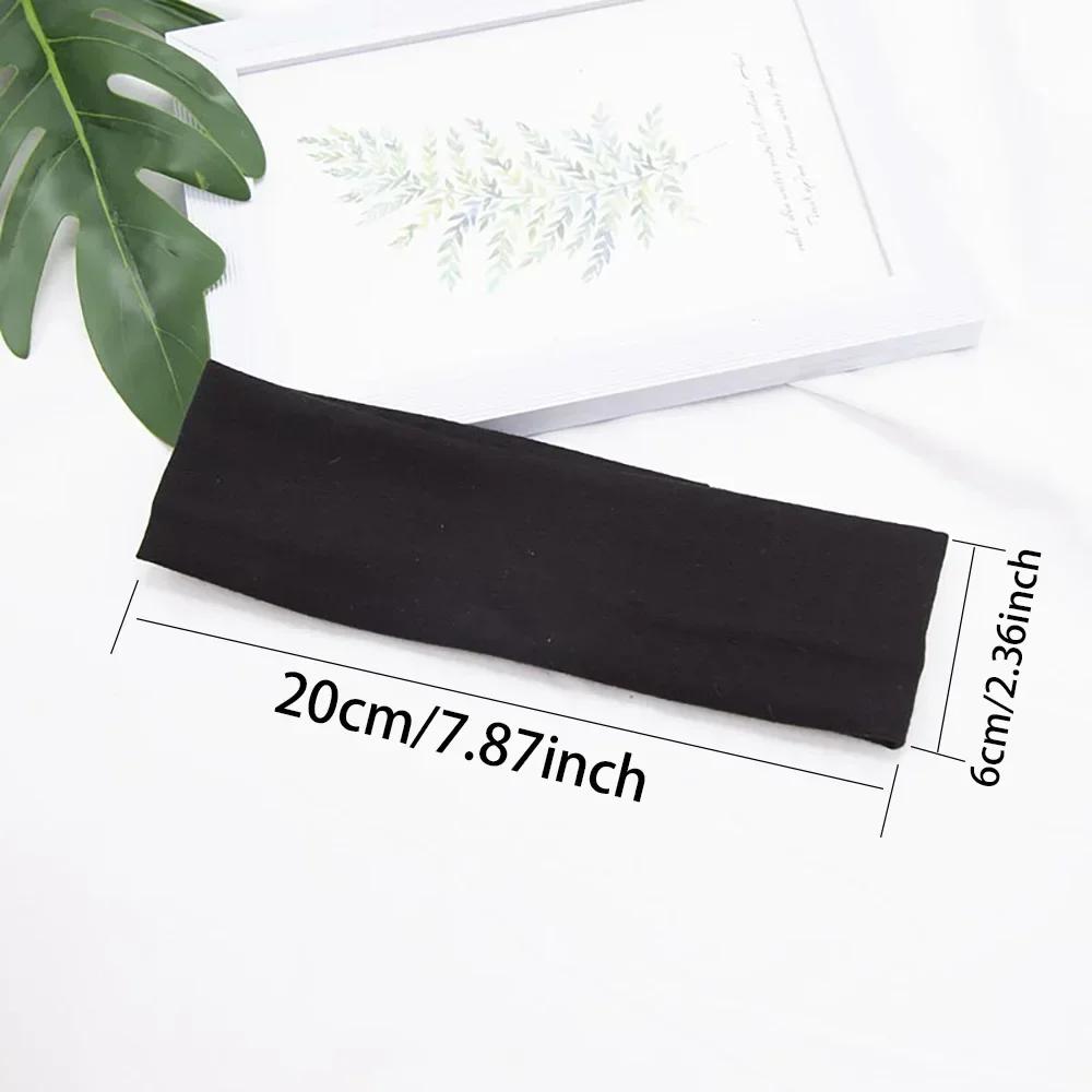 Wide Elastic Hair Ties & Trendy Turban-Style Headbands – Stretchy Workout & Yoga Sweatbands for Women, Assorted Styles
