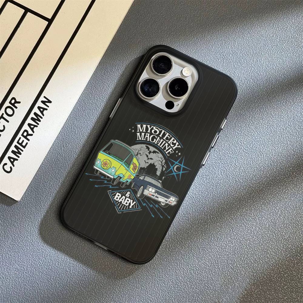 

Supernatural SPN Dean And Sam Corrugated Pattern For iPhone 17 16 15 14 13 12 11 16 Pro Max Plus Pro Non-slip Phone Cover iPhone 16