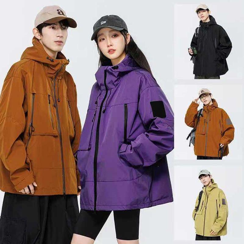 Trendy Men's Functional Windproof Waterproof Softshell Outdoor Jacket