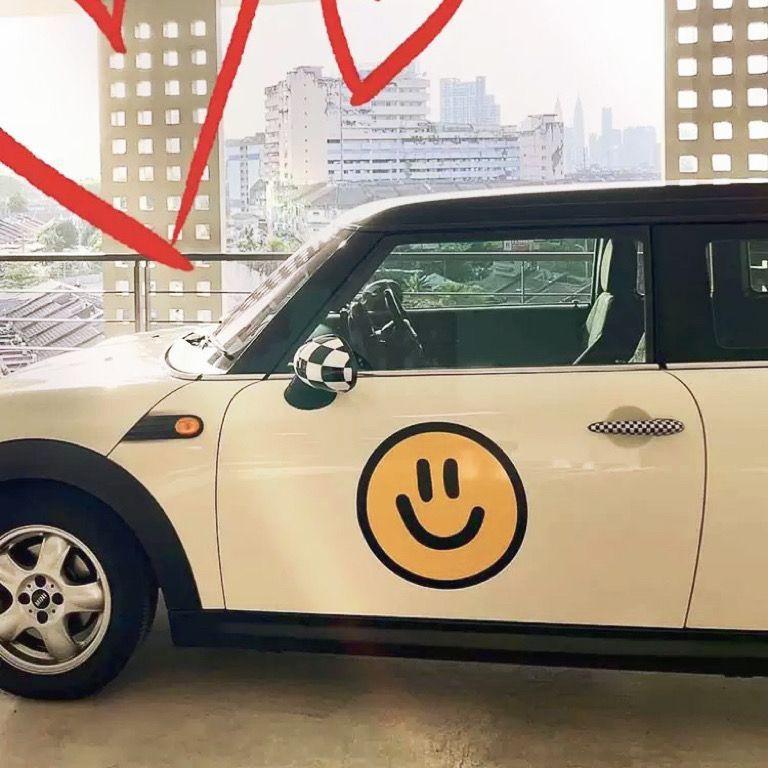 

Car stickers, cute decorative stickers жёлтый