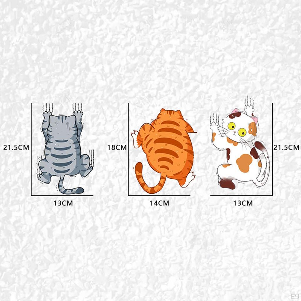 3Pcs Creative Funny Cat Car Decal Stickers, Scratch Vinyl Stickers Decor