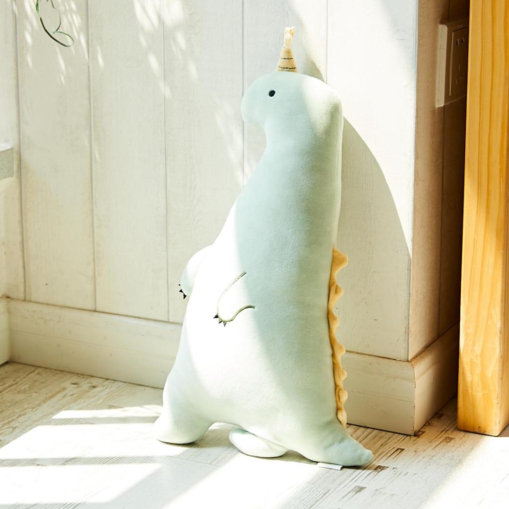 Livheart Body Roomies Scared Medium Size Fluffy and Pillow, Polyester, Party, Dinosaur, (Total Length Approx. 62cm), Soft, 48151-51