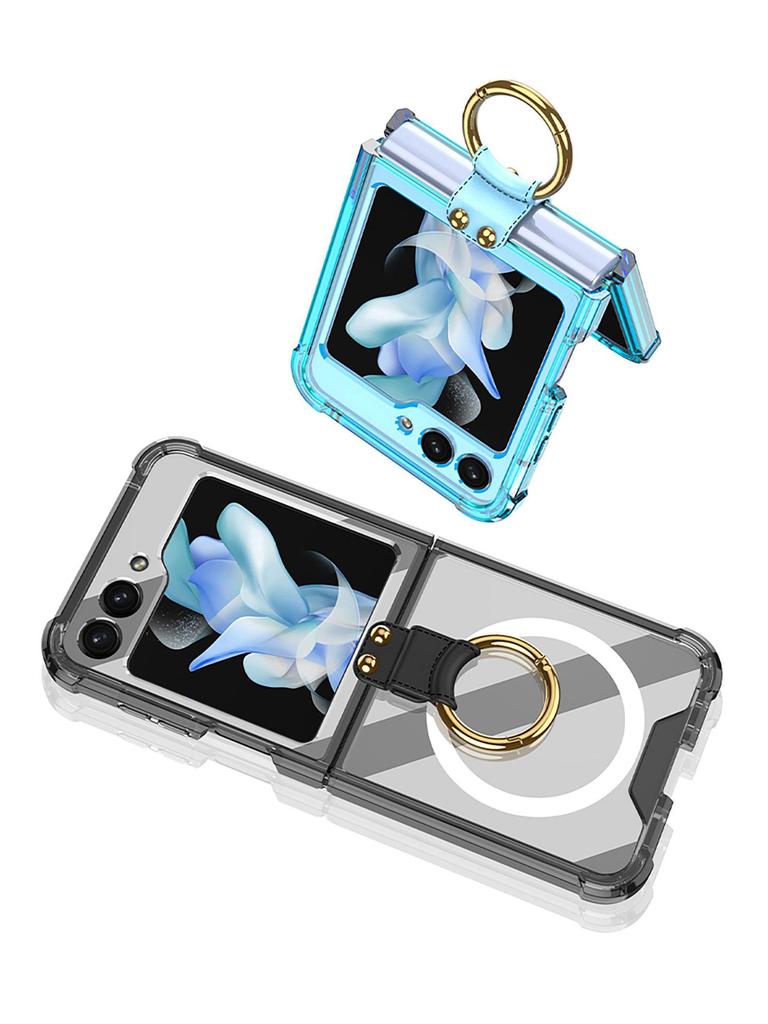 Samsung Z Flip5 Anti-Collision Phone Case with Airbag Ring for Wireless Charging