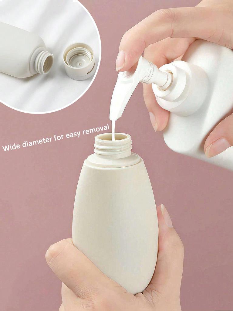 3pcs Refillable Silicone Bottles For Cream/Liquid, With Squeeze Tubes, Portable Empty Bottles For Shampoo/Shower Gel Dispenser