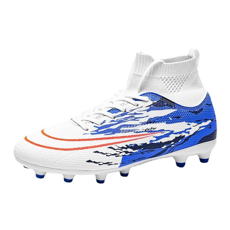 Flying Woven Broken Nail Football Shoes Men's and Women's Spiked Shoes Student 2025 Training Broken High Top Football Shoes New Long Shoes