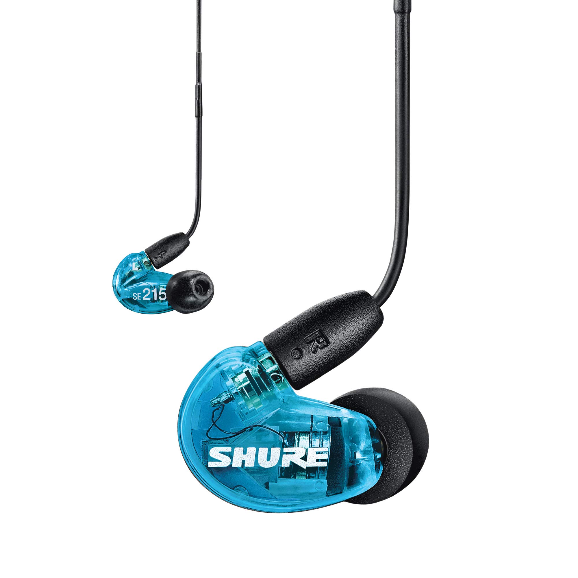 

SHURE Earphones UNI Series Translucent Includes microphone and remote control warranty 2 SE215SPE-B+UNI-A Blue [/Manufacturer s years]