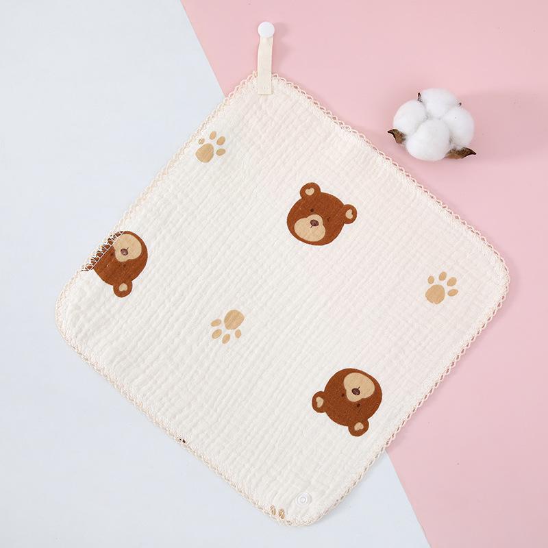 4-Layer Cotton Gauze Baby Towel - Soft, Class A, Small Square for Children and Kindergarten Use