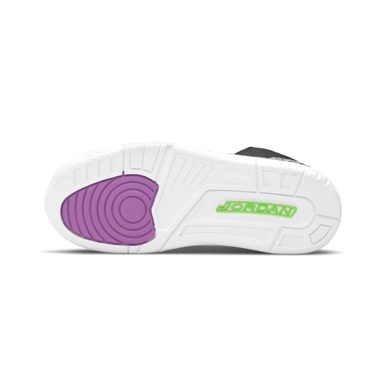Air Jordan 3 Retro PS Electric Green Kids Sneakers Black White Violet-Shock DA2306-003