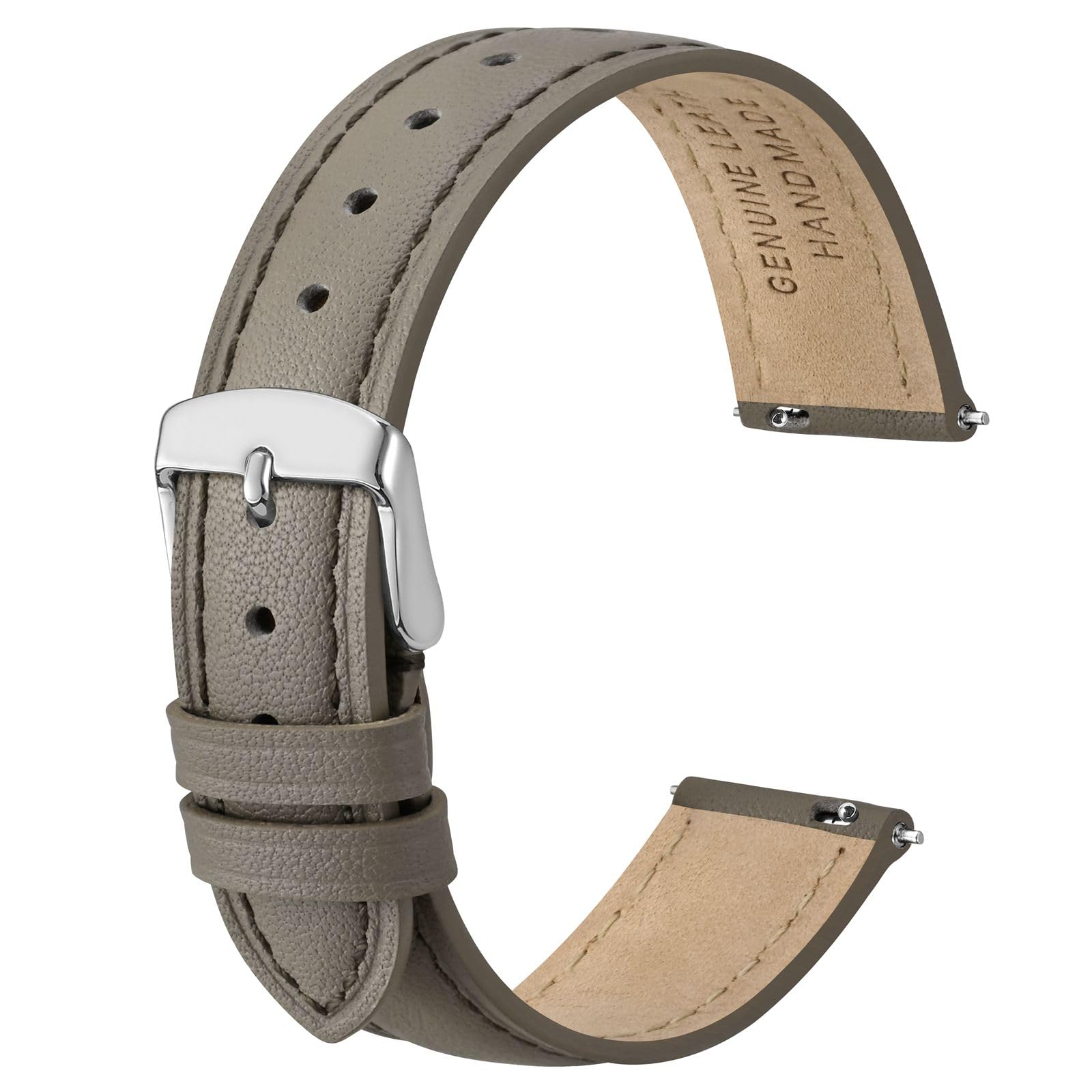 

[Anbeer] Leather Watch Strap Quick Release Elegant Watch Band Red for Women 12mm 14mm 12 mm